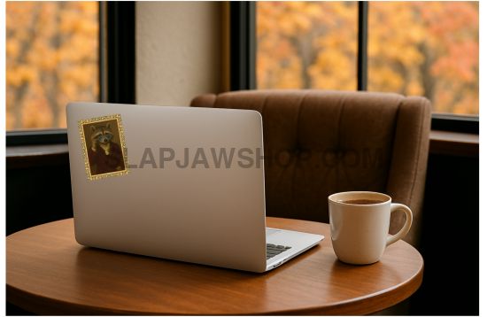 RICH RACCOON Vinyl Sticker: Large-Sized Bold Graphic Decal — Weatherproof Gloss — Eye-Catching Art Vinyl Sticker