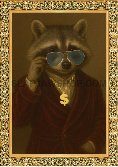 RICH RACCOON VINYL STICKER Vinyl Sticker