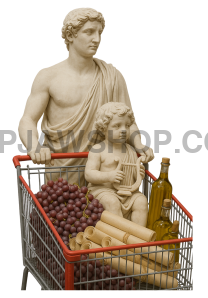 SHOPPING STATUES VINYL STICKER Vinyl Sticker