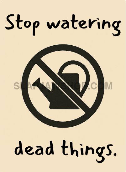 STOP WATERING DEAD THINGS 8x10 WALL PRINT Wall Print