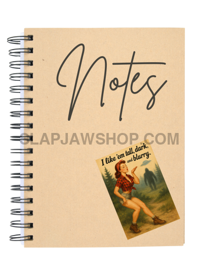 Notebook with a vintage-style illustration on the cover