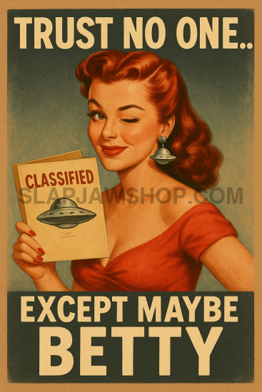 TRUST NO ONE EXCEPT BETTY 11x14 WALL PRINT Wall Print