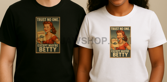 TRUST NO ONE EXCEPT BETTY T SHIRT T Shirt