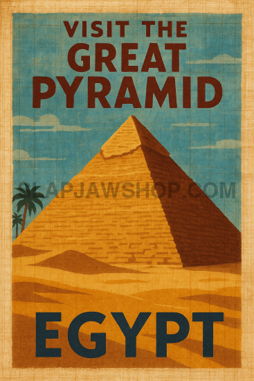 VISIT THE PYRAMIDS 8x10 WALL PRINT Wall Print