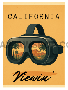 VR VISIT CALI VINYL STICKER Vinyl Sticker