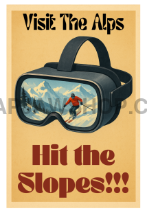 VR VISIT THE ALPS 11x14 WALL PRINT Wall Print