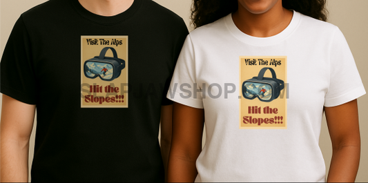 VR VISIT THE ALPS T SHIRT T Shirt