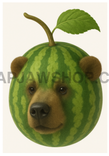 WATERMELON BEAR 11x14 WALL PRINT Wall Print