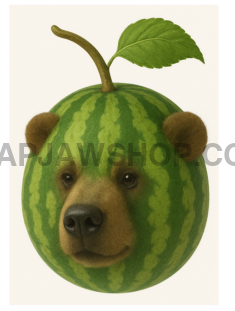 WATERMELON BEAR VINYL STICKER Vinyl Sticker