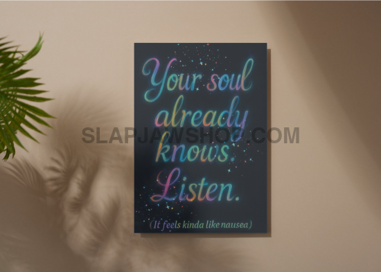 Motivational poster with inspirational quote on a dark background